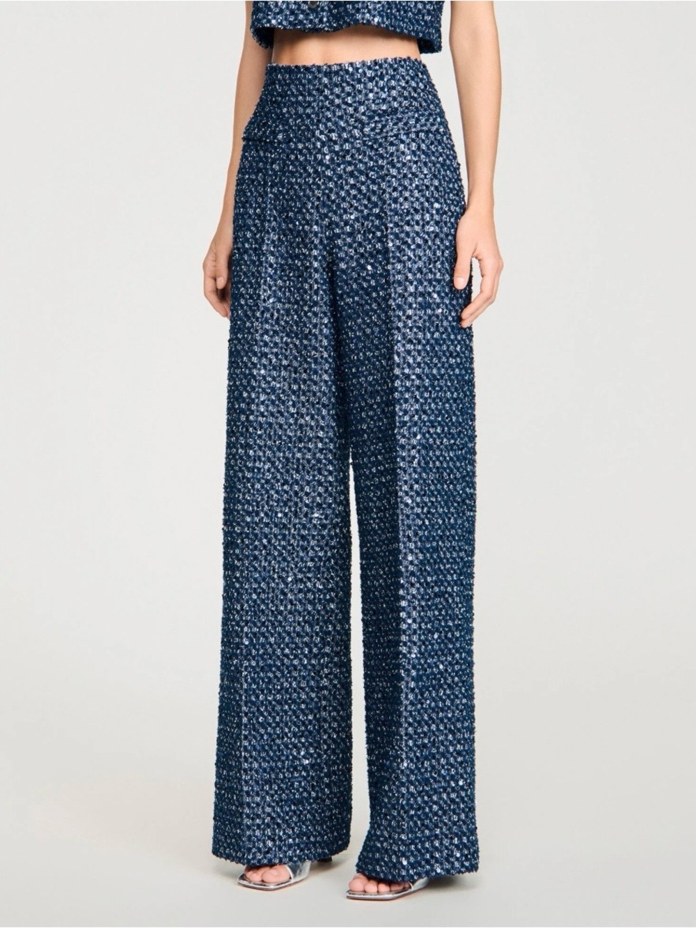 ZARA Geometric Patterned Wide Leg Pants